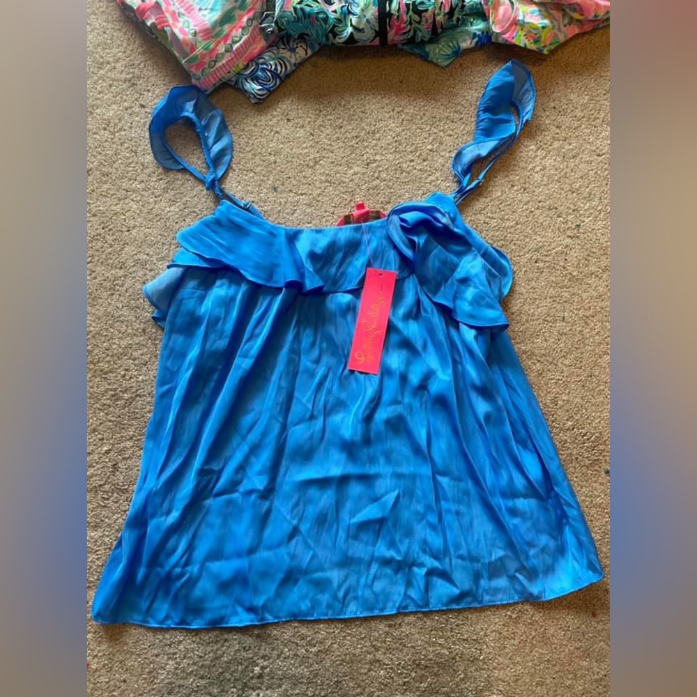 NWT Cailee Top in Blue Thistle